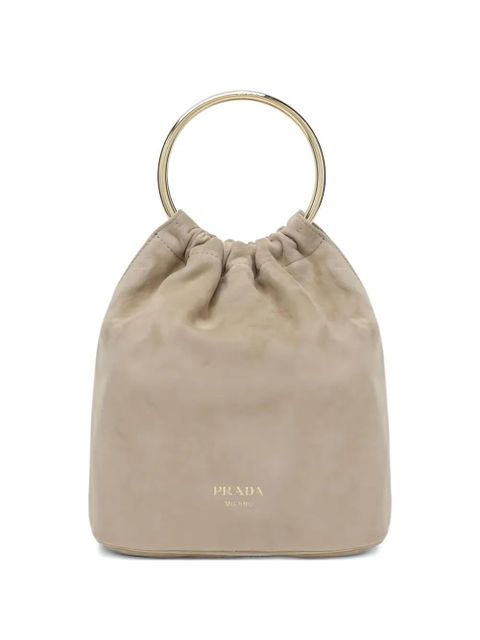 Prada ring-handle bucket bag - Neutrals - zdjęcie produktu nr 1