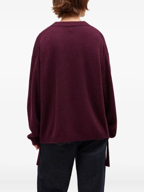 GANNI drawstring sweater - Red