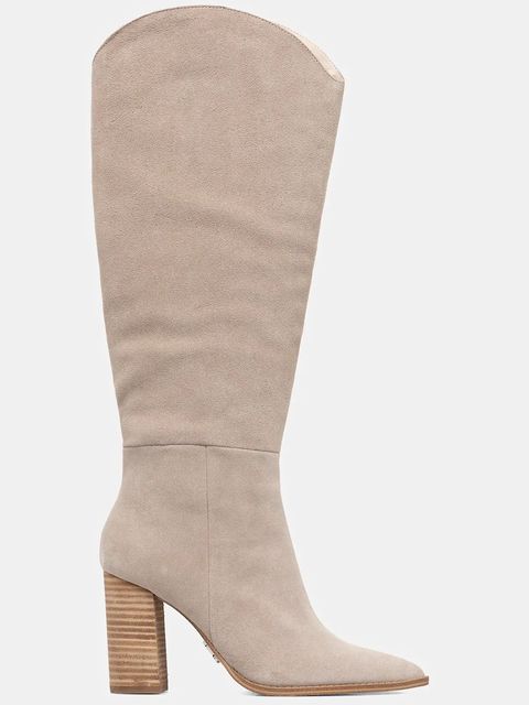 Steve Madden botki Bixby damskie kolor beżowy na słupku 11004834