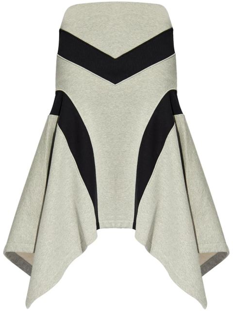 The Attico asymmetric cotton midi skirt - Grey - zdjęcie produktu nr 1