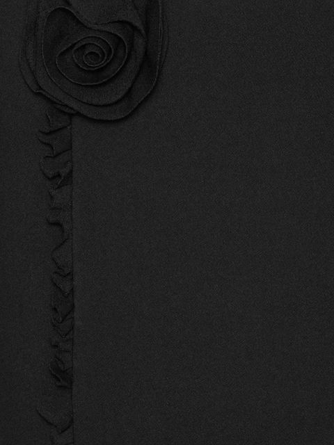 ROTATE BIRGER CHRISTENSEN crepe flower mini skirt - Black