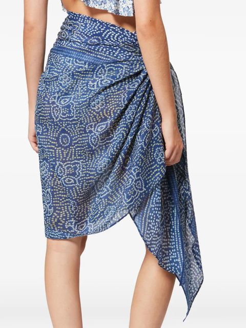 ISABEL MARANT LUCILIA patterned pareo - Blue