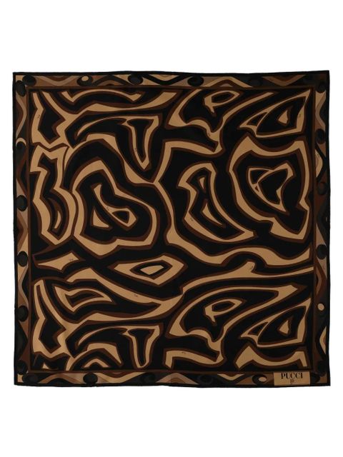 PUCCI printed silk scarf - Black - zdjęcie produktu nr 2