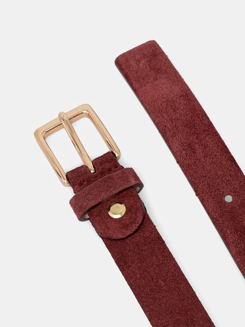 Answear.LAB pasek zamszowy damski kolor bordowy - zdjęcie produktu nr 2