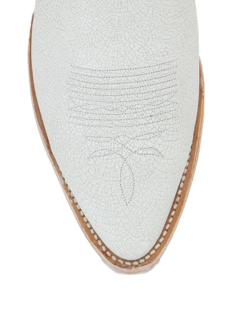 Comme Des Garçons cracked cowboy boots - White