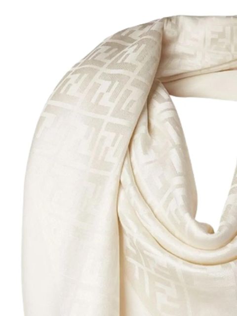 FENDI FF fringed scarf - Neutrals - zdjęcie produktu nr 2