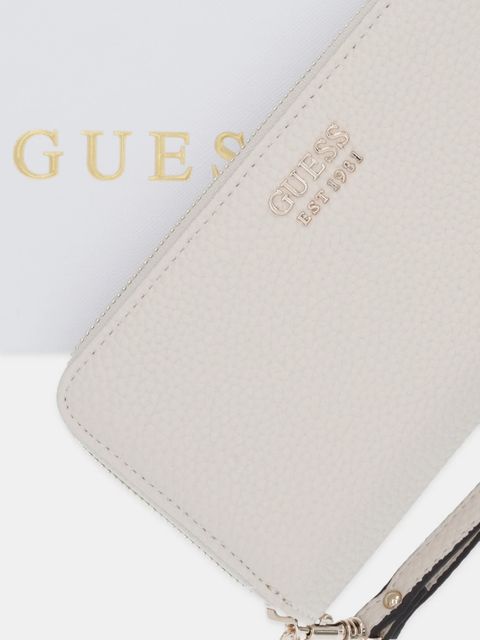 Guess portfel BRENTON damski kolor beżowy SWPG96 48146