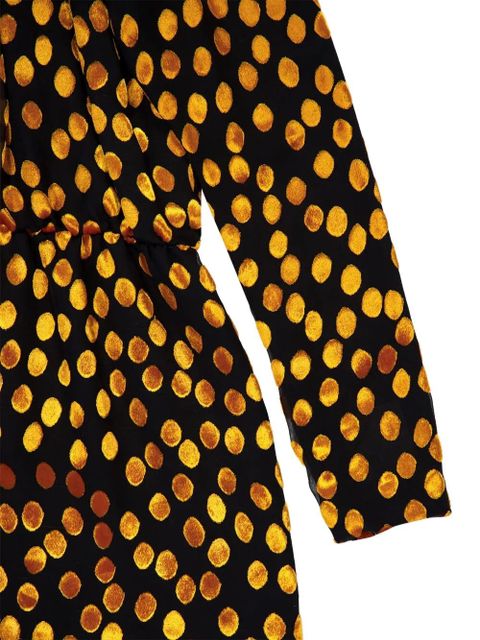 Saint Laurent one-shoulder polka-dot mini dress - Black - zdjęcie produktu nr 2