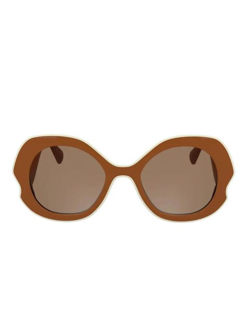 Longchamp round-frame sunglasses - Brown