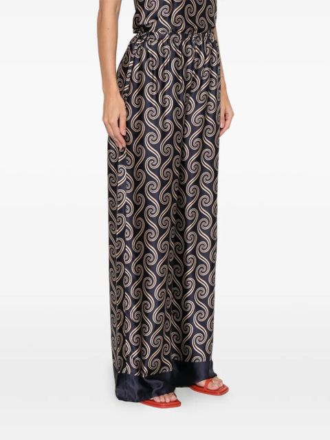 Faithfull the Brand Jensen pattern trousers - Blue