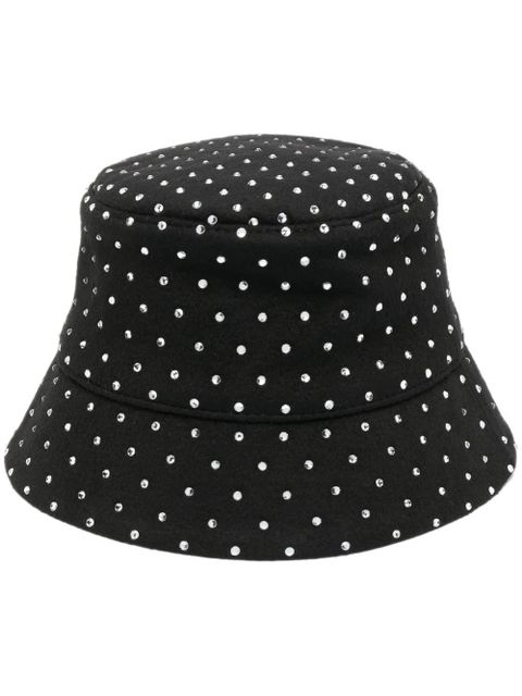 Ruslan Baginskiy crystal-embellished bucket hat - Black - zdjęcie produktu nr 1