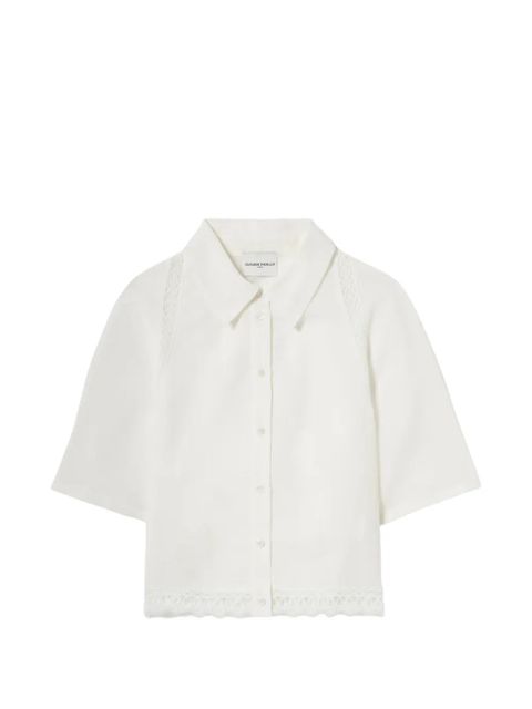 Claudie Pierlot lace-trim shirt - White - zdjęcie produktu nr 1