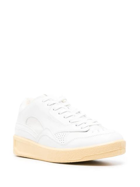 Jil Sander logo-debossed panelled sneakers - White - zdjęcie produktu nr 2