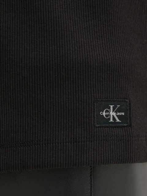 Calvin Klein Jeans sukienka kolor czarny midi dopasowana J20J224830