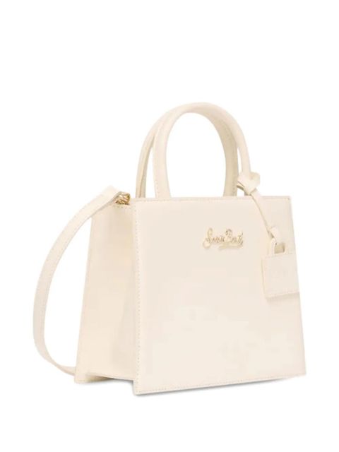 MC2 Saint Barth logo-detail leather mini bag - Neutrals