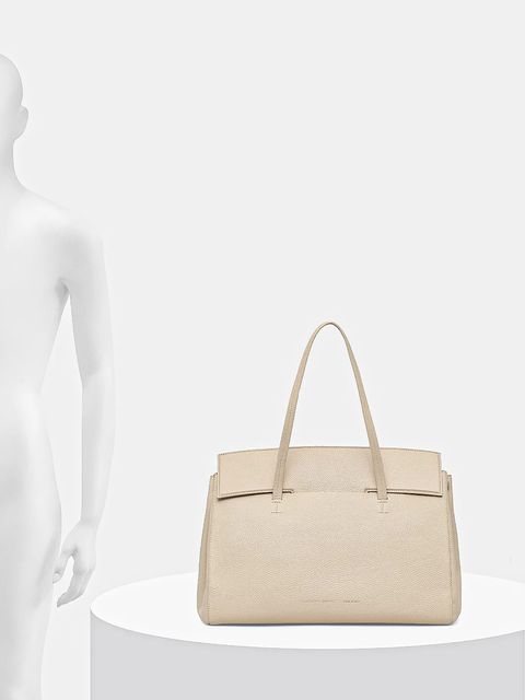 Liviana Conti torebka skórzana kolor beżowy A5WA52