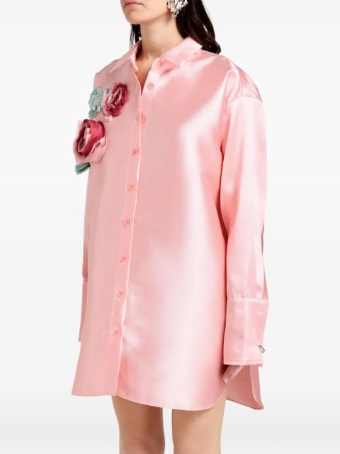 Marques'Almeida floral-appliqué shirt - Pink - zdjęcie produktu nr 1