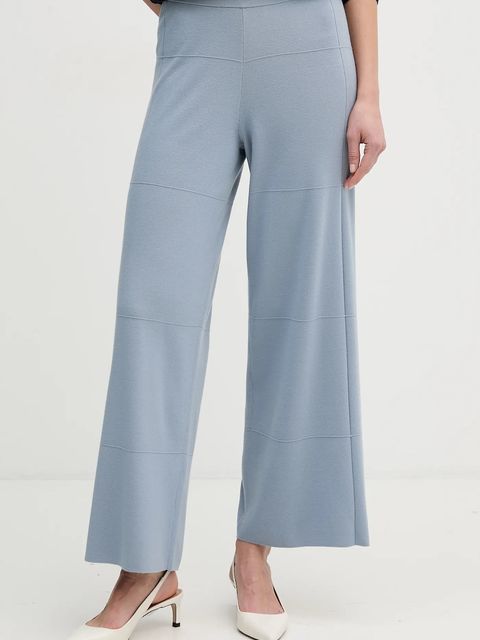 Joseph Ribkoff spodnie z jedwabiem damskie kolor niebieski szerokie high waist 261982 - zdjęcie produktu nr 1