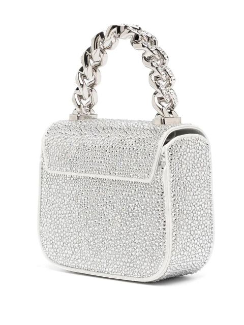 Versace La Medusa crystal-embellished mini bag - Silver - zdjęcie produktu nr 2
