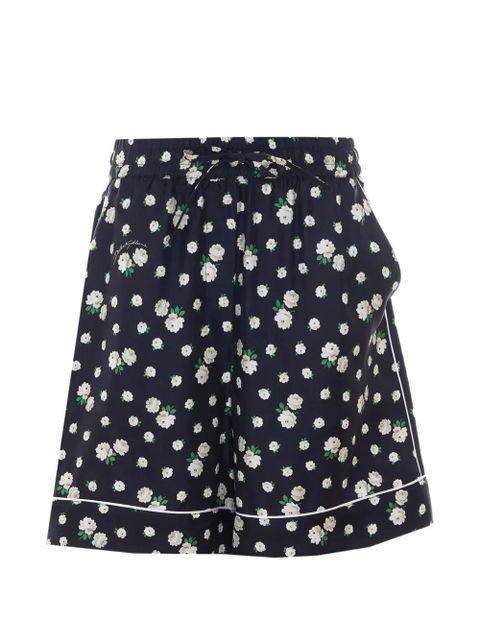 Dolce & Gabbana floral-print silk shorts - Black - zdjęcie produktu nr 1