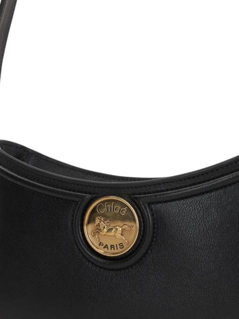Chloé logo-plaque leather shoulder bag - Black - zdjęcie produktu nr 2