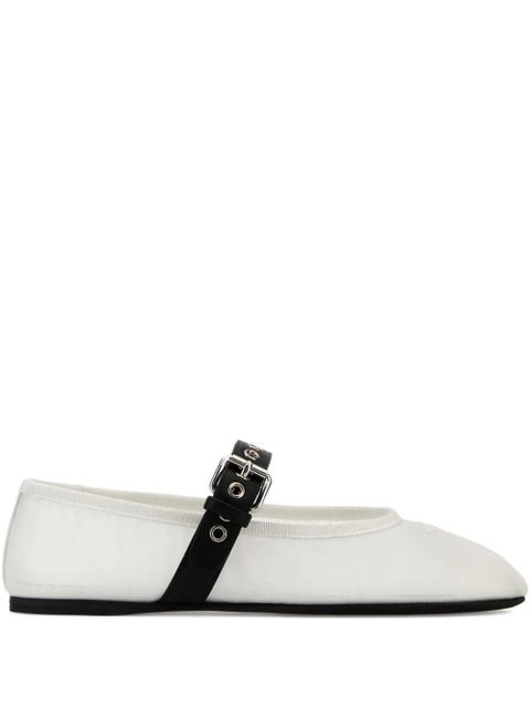 Miu Miu buckle-strap ballet flats - White - zdjęcie produktu nr 1