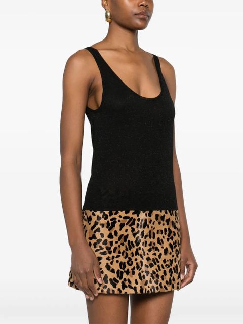 Saint Laurent lurex knitted tank top - Black