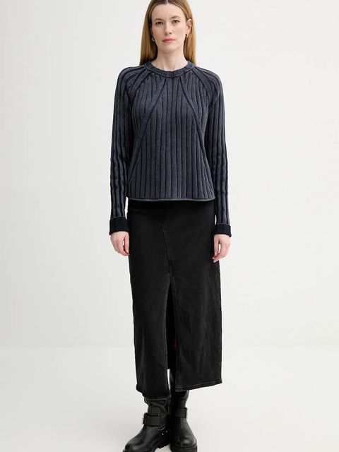 G-Star sweter bawełniany 0 damski kolor niebieski lekki D27725.D630 - zdjęcie produktu nr 2