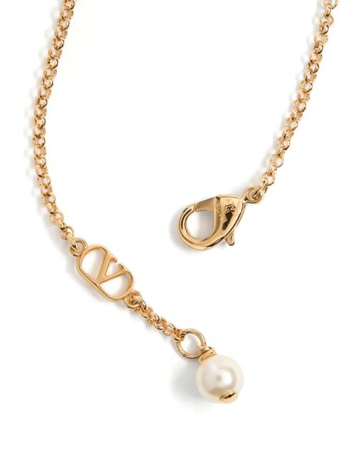 Valentino Garavani VLogo Signature-plaque oval bracelet - Gold