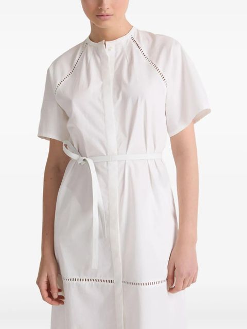 Yves Salomon belted midi dress - White