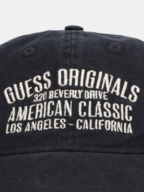 Guess Originals czapka z daszkiem bawełniana kolor czarny M5BZ13 W4230 - zdjęcie produktu nr 2