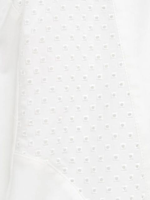 Moncler panelled broderie-anglaise shirt - White