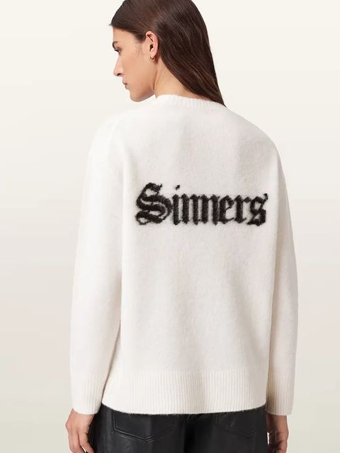 AllSaints sweter z dodatkiem wełny SAINTS damski kolor czarny W100KD - zdjęcie produktu nr 2