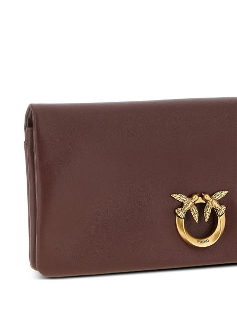 PINKO logo-detail clutch bag - Red