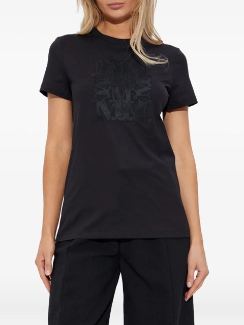 Max Mara Bravo logo-embroidered cotton T-shirt - Black
