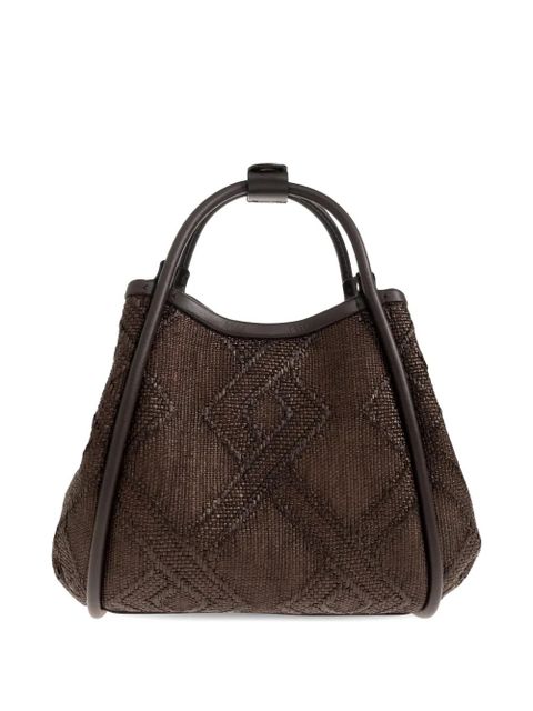 Max Mara extra-small Marine woven tote bag - Brown