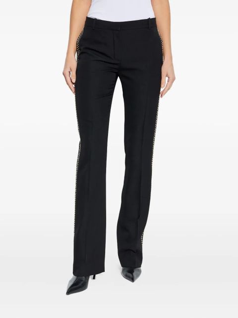 Versace studded wool trousers - Black