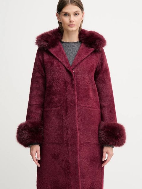 Joseph Ribkoff płaszcz kolor bordowy 243923F25 - zdjęcie produktu nr 1