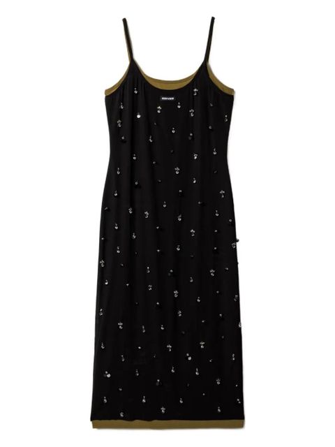 Miu Miu embroidered stretch midi dress - Black - zdjęcie produktu nr 1