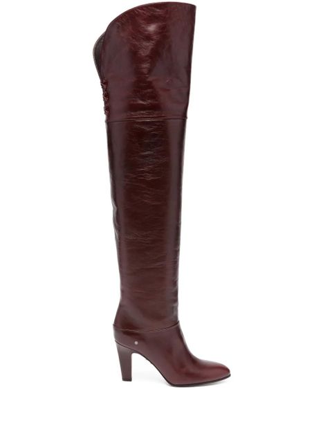 Chloé 90mm Eve leather boots - Red - zdjęcie produktu nr 1