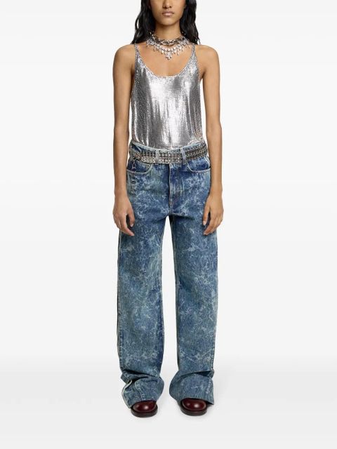 Rabanne washed wide-leg jeans - Blue