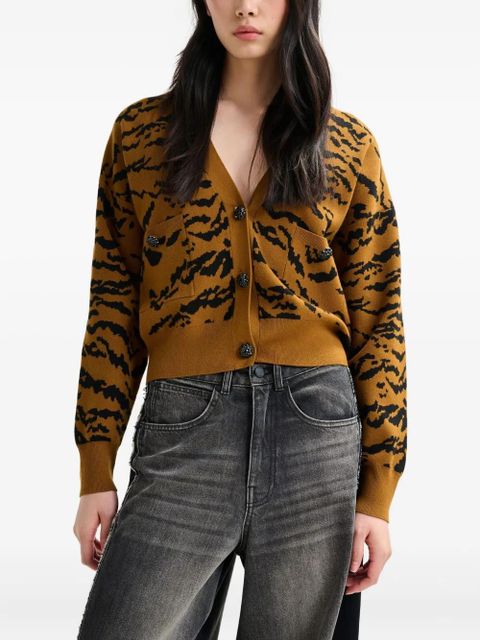 Essentiel Antwerp Icali tiger-pattern cardigan - Brown