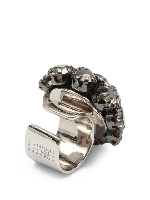 MM6 Maison Margiela crystal-embellished earcuff - Silver