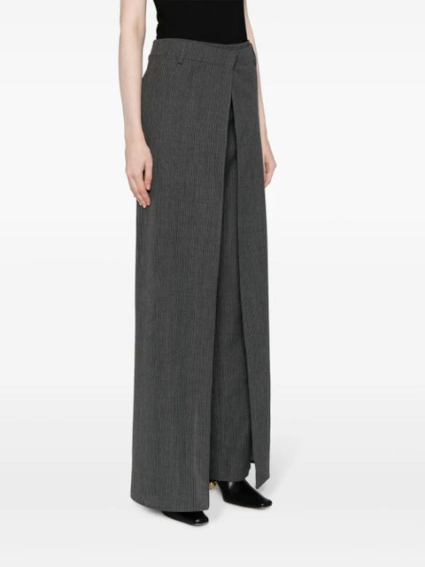 FENDI layered virgin wool trousers - Grey