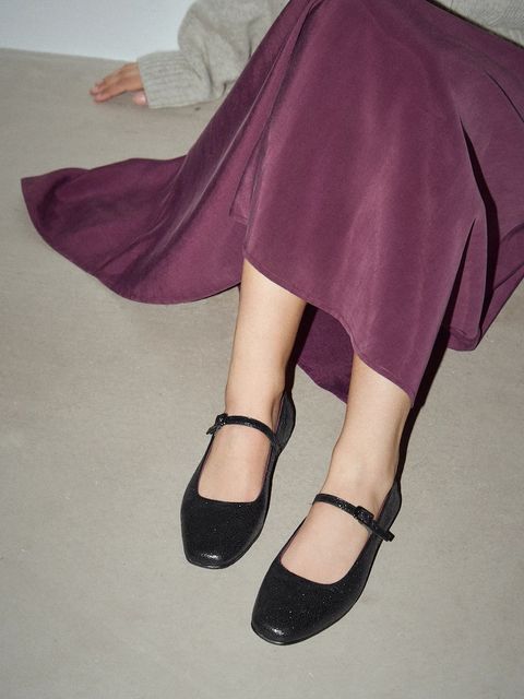 Medicine baleriny skórzane kolor czarny