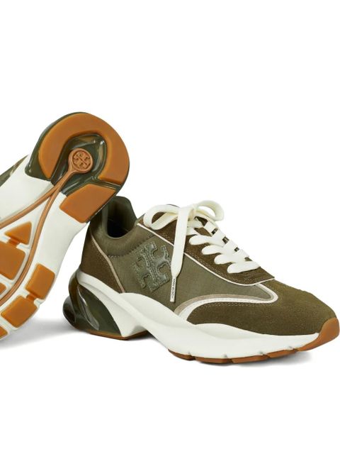 Tory Burch logo-patch sneakers - Green