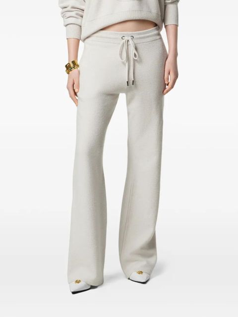 Versace drawstring-fastening knitted flared trousers - Grey - zdjęcie produktu nr 2