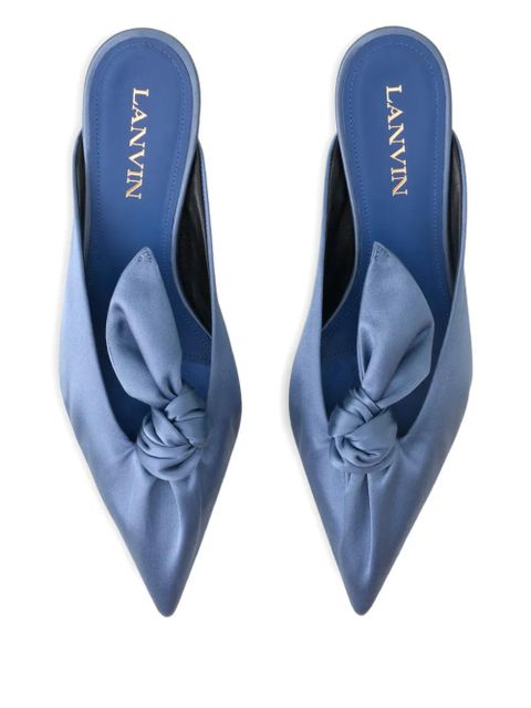 Lanvin knot pointed mules - Blue