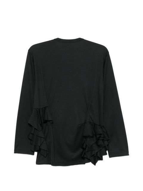Comme Des Garçons ruffled long-sleeve T-shirt - Black - zdjęcie produktu nr 2