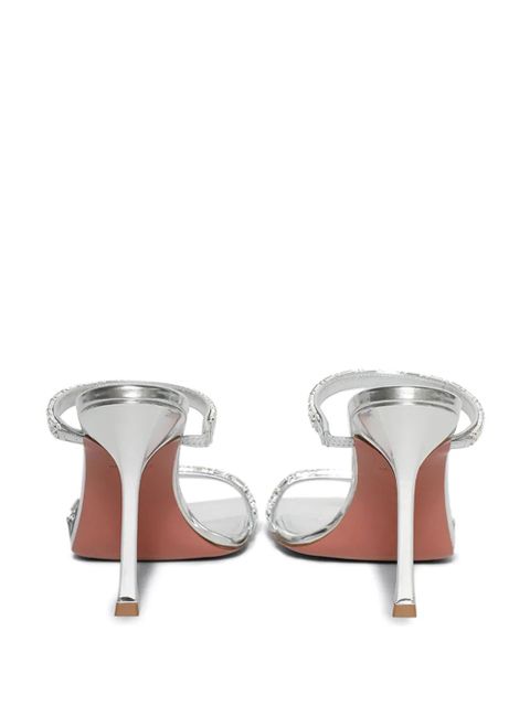 Amina Muaddi 95mm Diana mules - Silver